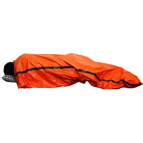 Emergency sleeping bag orange